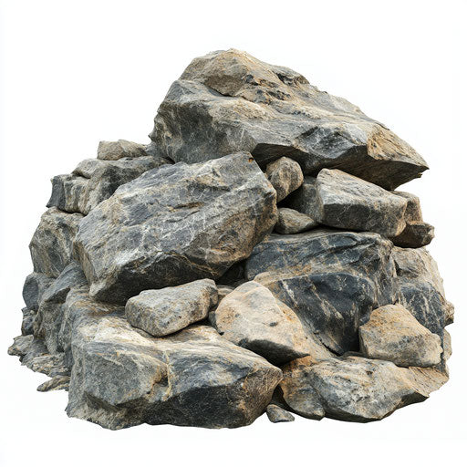 Realistic illustration of rocks in the landscape