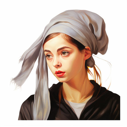 Wednesday clipart in the style of Oil painting, on a white background