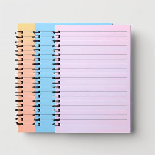 Notebook paper clipart in photo realistic style on white background