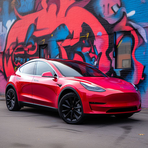 Bright Cherry Red Tesla Model Y