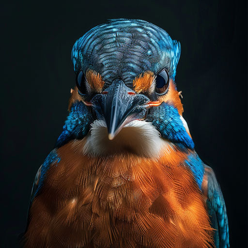 Kingfisher bird with an inquisitive expression