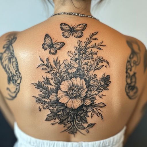 Back Tattoo Female Tattoo Flash Collection