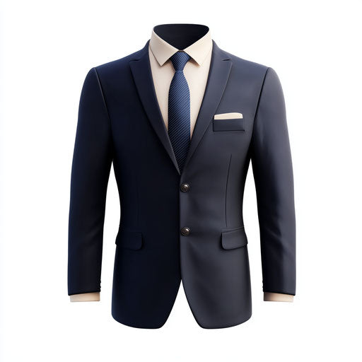 3D suit in photorealistic style on flat white background