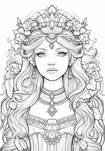 Princess Coloring Pages, Smooth Curves, Mycenaean Art