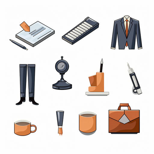 Minimalist business illustration on white background