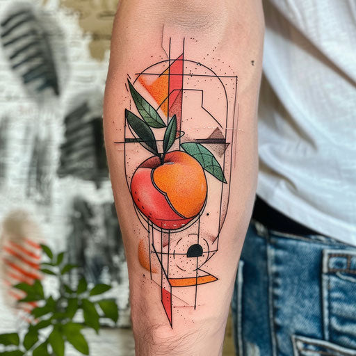 Modern peach with geometric shapes and bright colors