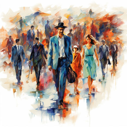 Artistic depiction of people in Impressionistic style