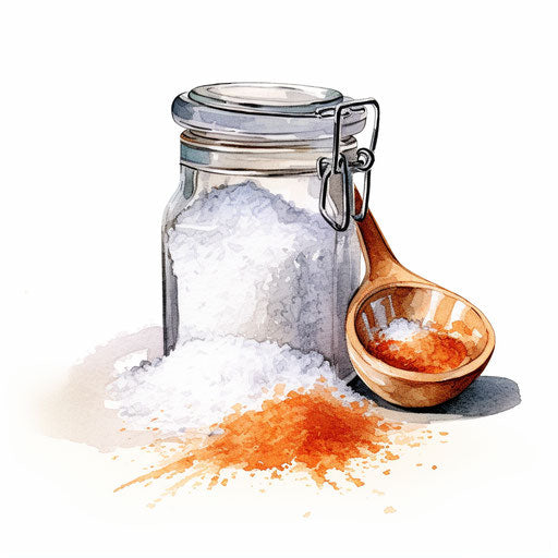 Salt clipart in the style of Impressionistic Art, on a white background