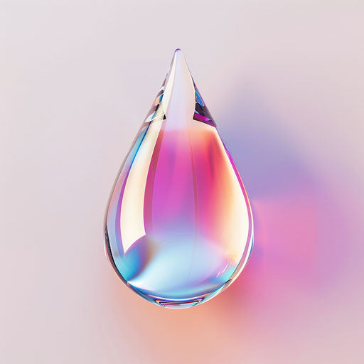 Raindrop clipart on white background in realistic style