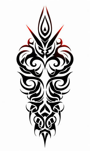 Cut/ripped celtic knotwork tribal tattoo design