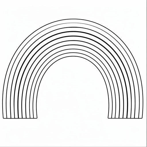 Simple rainbow with large easy-to-color bands
