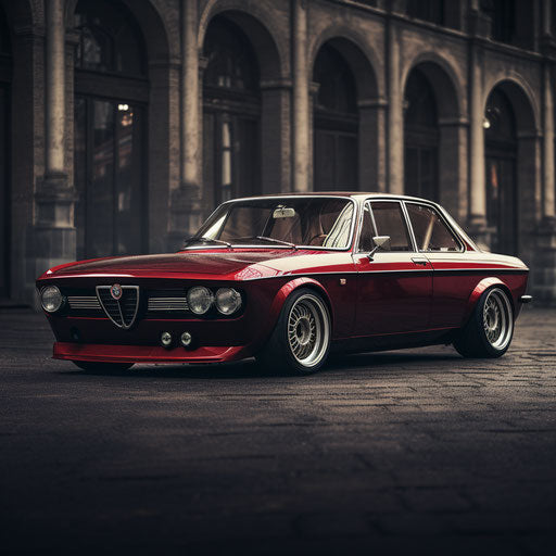 Classic side view Alfa Romeo Giulia Quadrifoglio