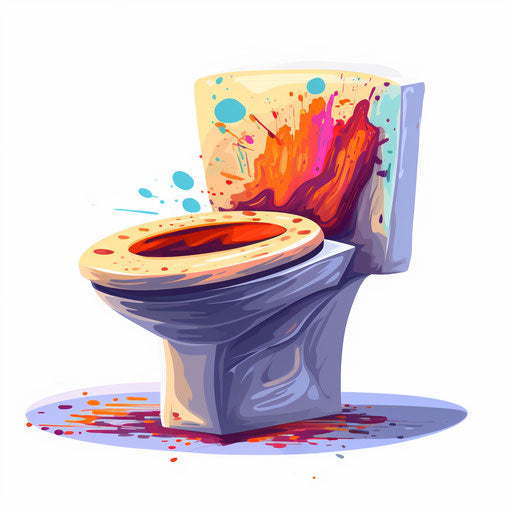 Potty drawing in the style of Impressionistic Art