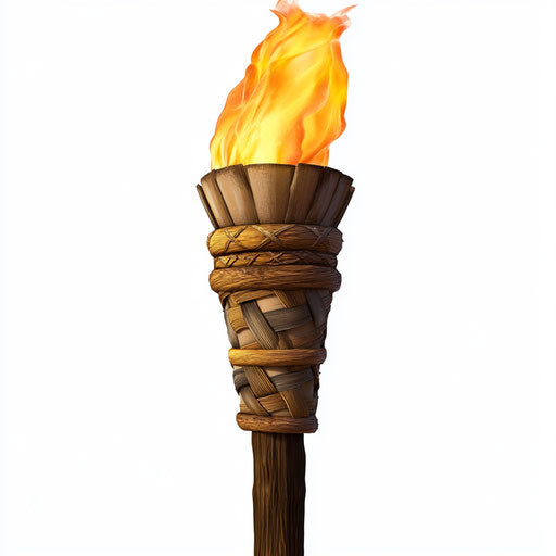 Photo realistic clipart of a Tiki Torch, high resolution