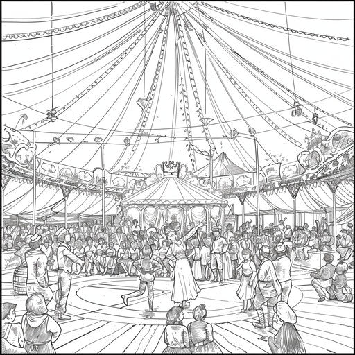 Colorful circus performance