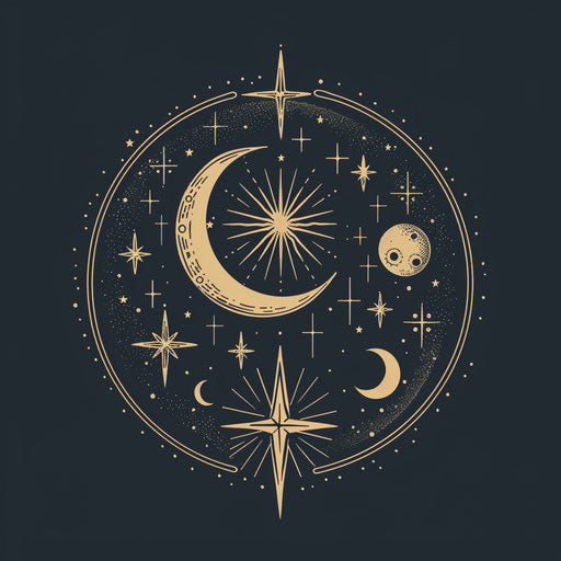 Celestial logo for astrology service