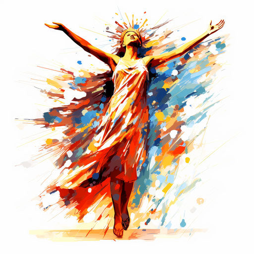 Freedom clipart in the style of Impressionistic Art