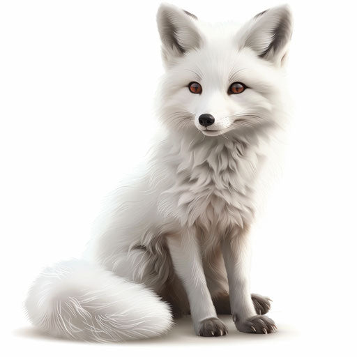 Cute animal clipart in photo realistic style with flat white background