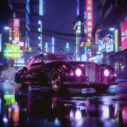 Cyberpunk adaptation of the 1954 Bentley R Type Continental