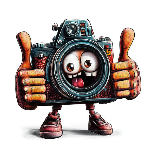 Expressive Camera Caricature Clipart to Enliven Spaces
