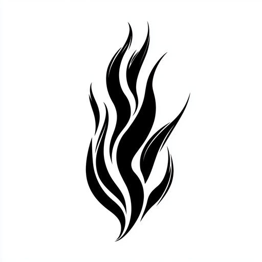 Minimalist flame tattoo design for men