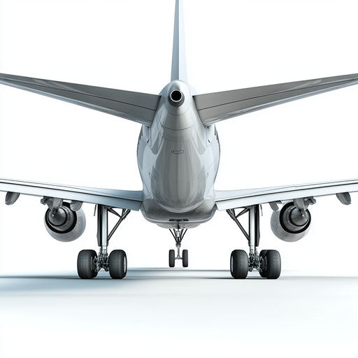3D Airplane Landing Gear on flat white background