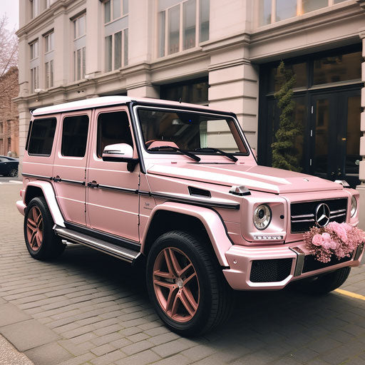 Classic light pink metallic utility vehicle