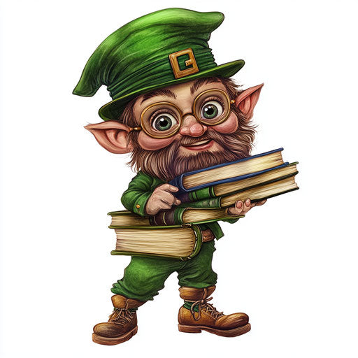 Humorous caricature of St. Patrick's Day with human characteristics