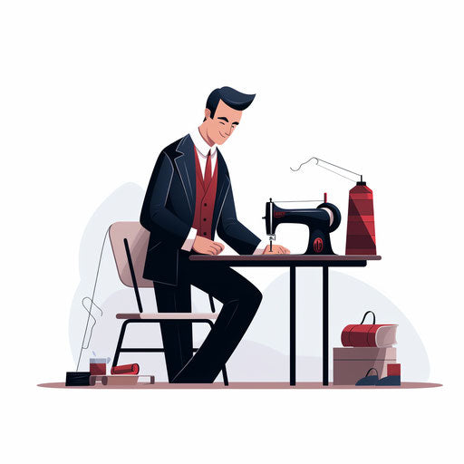 Tailor clipart in Minimalist style on white background