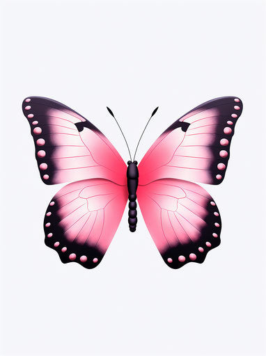 Arctic pink and black butterfly: commissioned animated GIF