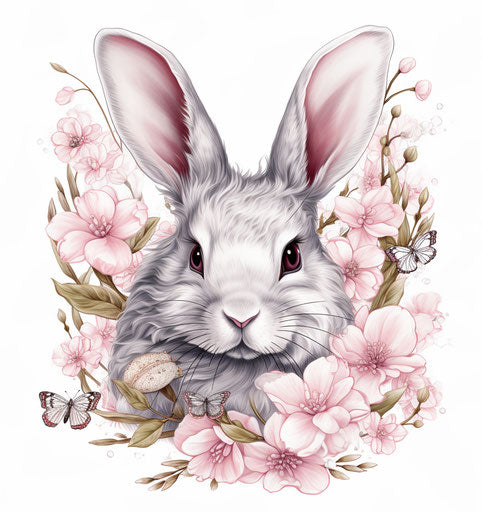 Rabbit in pencil by St John tattoo free vector drawing