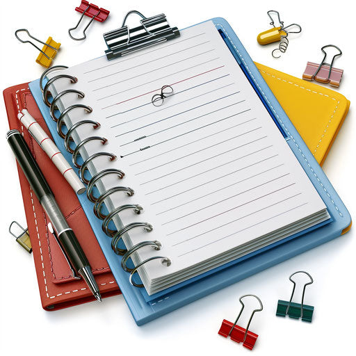 Agenda clipart with sharp edges and vibrant tones on white