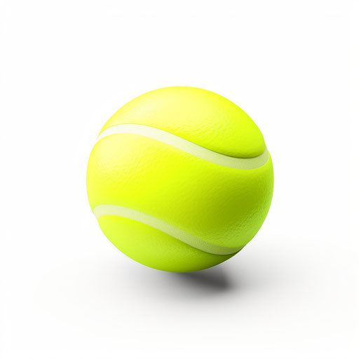 Minimalist tennis ball clipart on white background