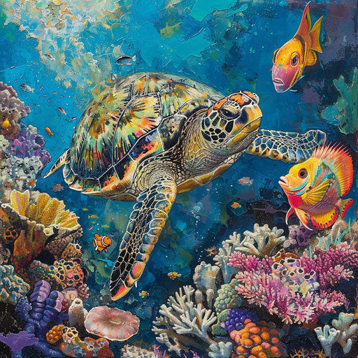 Colorful aquatic chase