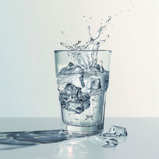 Realistic thirst glass clipart on white background