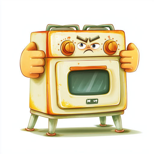 Versatile Stove Caricature Clipart Art Files for Professionals