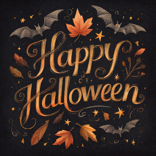 Happy Halloween in an ornate and festive style