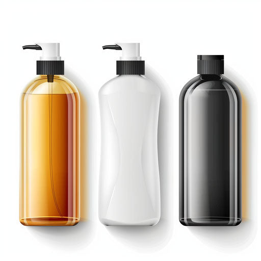 Photo realistic shampoo clipart on a flat white background