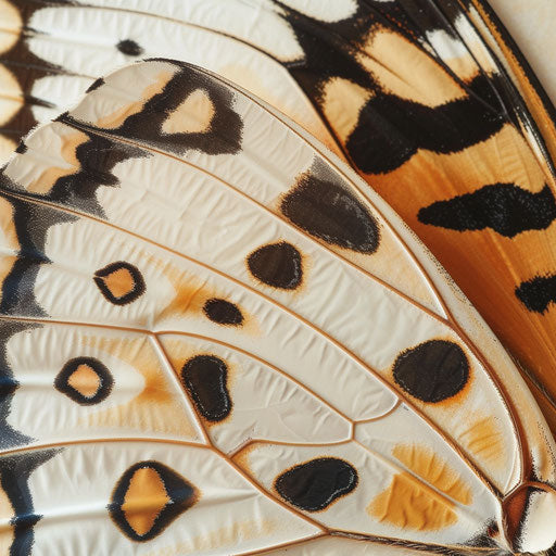 Close-up of butterfly wing pattern, in the style of Vincent Munier