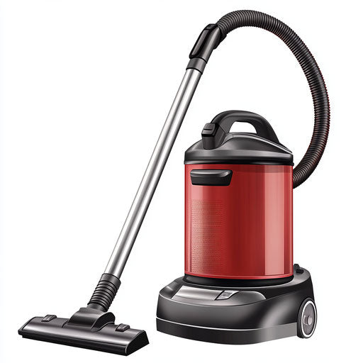 Realistic illustration of a vacuum cleaner, high resolution, isolated