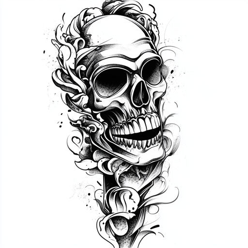 Comic book style arm tattoo sketch for guys