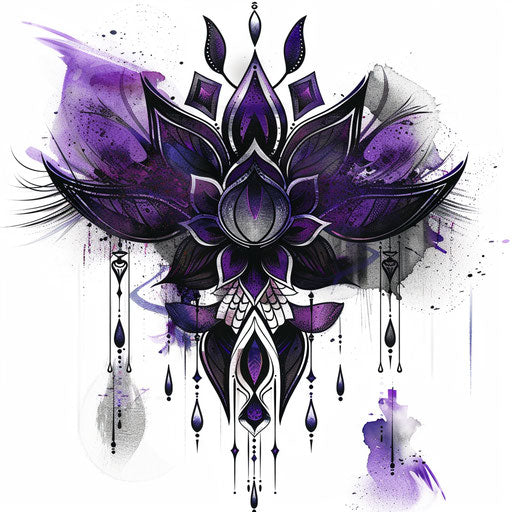 Flat tattoo sketch for dark arts tattoo in clipart style