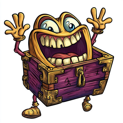 High-Quality Treasure Box Caricature Clipart for Dynamic Content