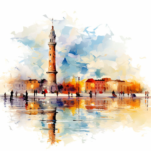 Large-scale illustration in the style of Impressionistic Art