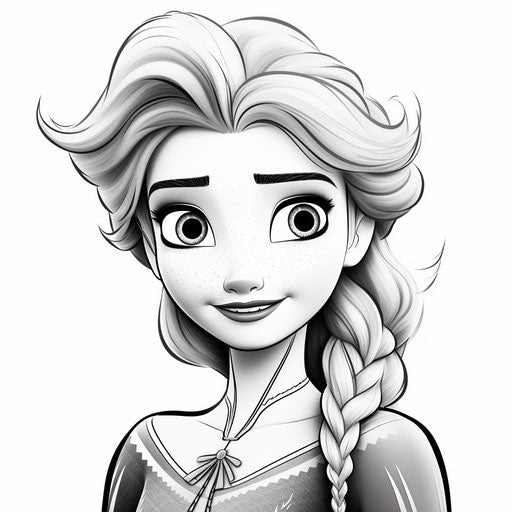 Frozen coloring pages, captivating animated silhouettes