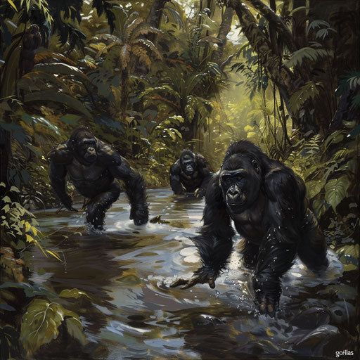 Gorillas Crossing River: Intelligent and Adaptable