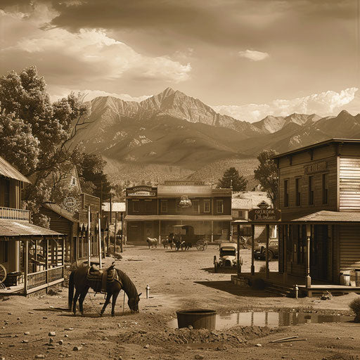Antique Old West High Plains Colorado Town