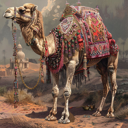 Festive desert camel