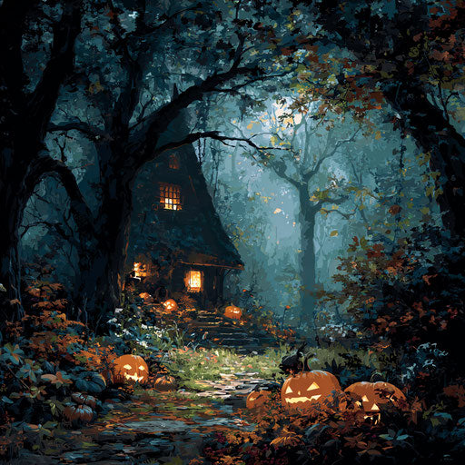 Spooky and Enchanted Halloween Landscape