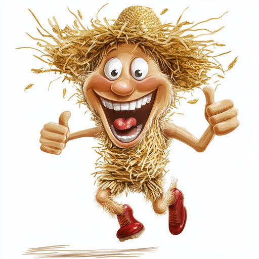 Ultimate Straw Caricature Clipart Resource for Creatives